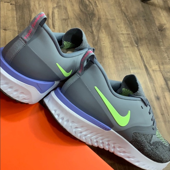 NIKE ODYSSEY REACT 2 FLYKNIT armory blue/lime blas - Picture 4 of 16